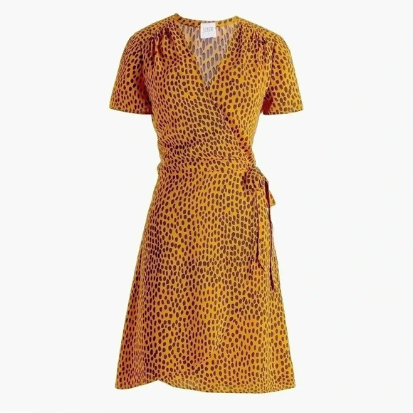 J. Crew NWT Women's Drapey twill wrap dress Size 2 - Picture 2 of 8